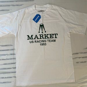 Market White Graphic T-Shirt for Men